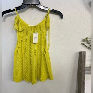 Lime green crochet top